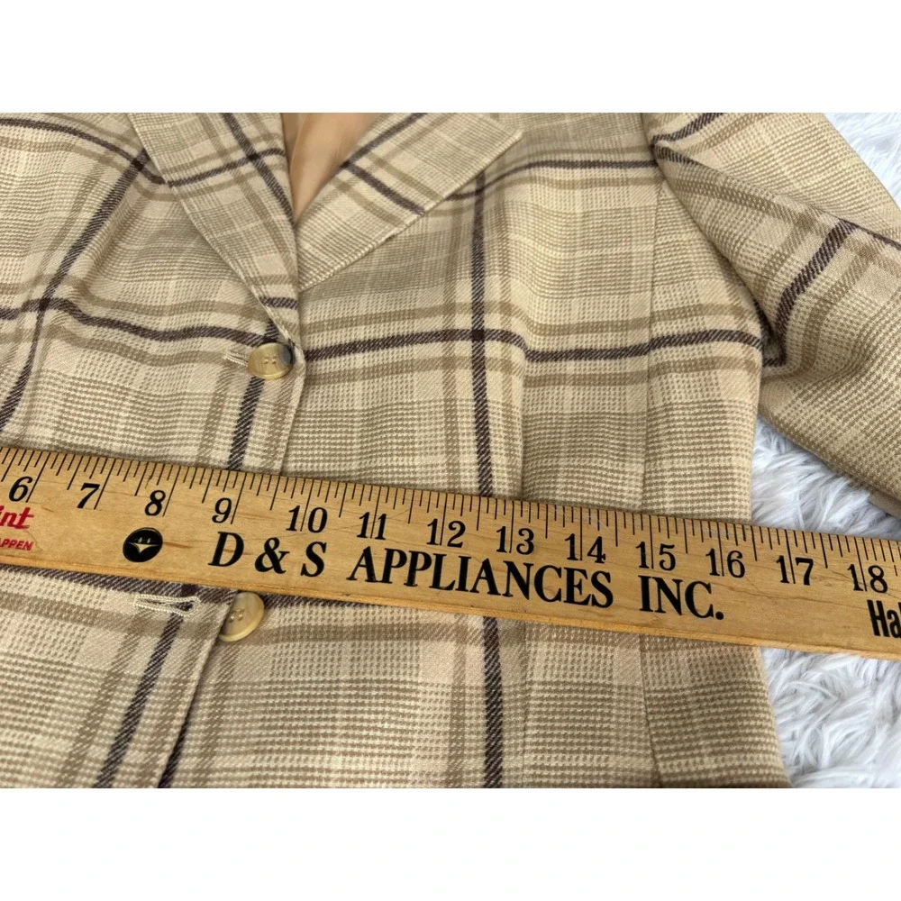 Vintage 60s 70s Pendleton Wool Skirt Suit S Plaid Blazer Academia Mod USA